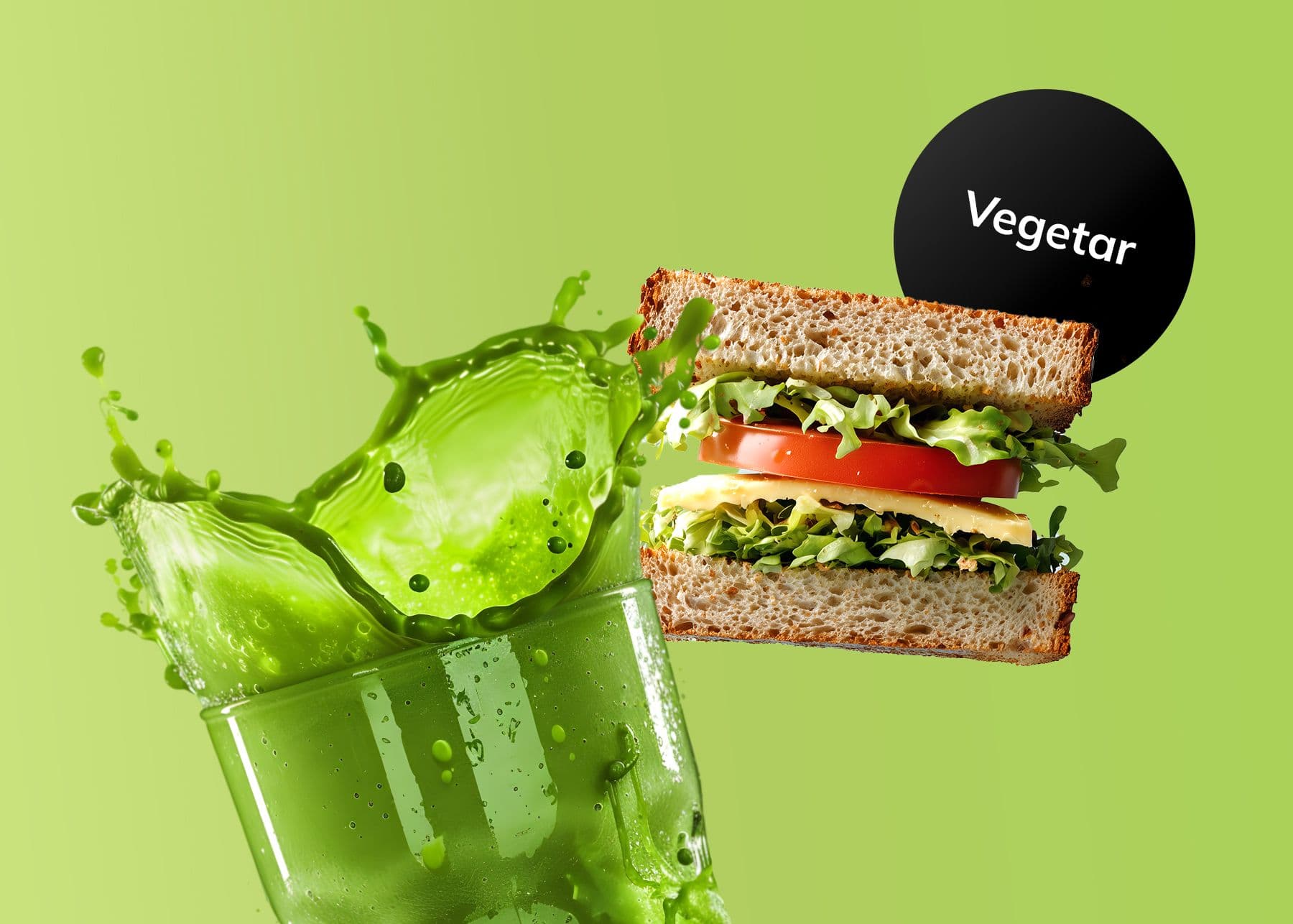 Nutty Green + Sandwich Vegetar